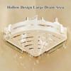 White Shower Corner Shelf With Hook Towel Holder Wall Mounted Bathroom Organizer Aluminum Shampoo Holder Bathroom Accessories