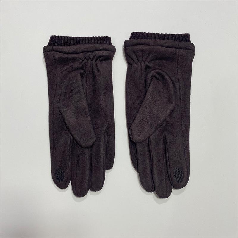Мужские зимние замшевые перчатки с сенсорным экраном: Ветрозащитный, Теплый, для Велоспорта на открытом воздухе