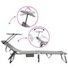 Folding Sun Lounger 2 pcs Gray 190 x 57 x 81 cm Oxford