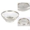 Strainer Stainless Steel Basket Micro-Perforated Cookware for Fruits Rice Meat , Silver, 18.5x8cm