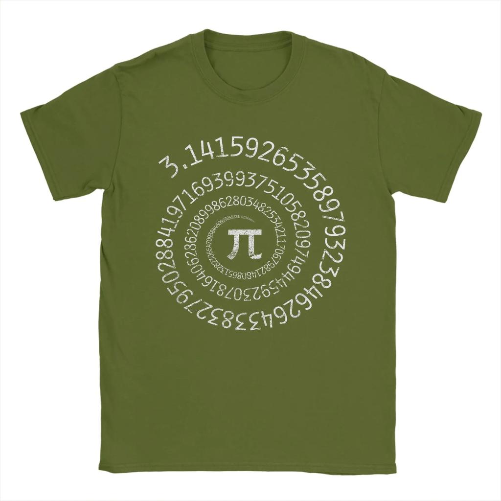Pi Day Shirt Spiral Pi Math For Pi Day 314 Unisex T Shirts Humorous Tee Shirt Short Sleeve Round Collar Tshirts Clothing
