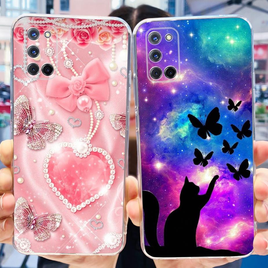 Чехол для Oppo A52 A72 A92 Милый Модный Расписной Чехол Прозрачные Силиконовые Чехлы для Телефона Для Oppo A72 A 52 92 OppoA52 OppoA72 Мягкие Fundas
