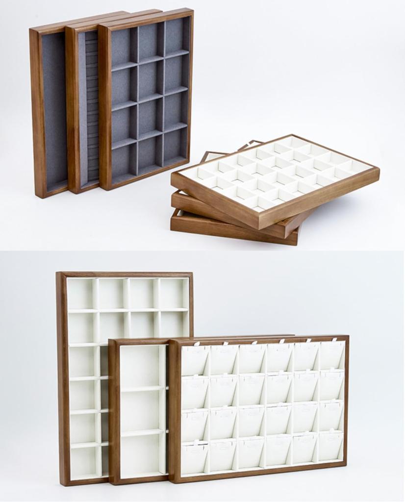 Деревянные украшения Деревянный аксессуар Аксессуары Держатель для мелких предметов Поднос Be&U, Хранение, Ожерелье, Браслеты, Серьги, Кольца, Дисплей, Часы, Держатель, (12