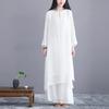 Fairy Artistic Chinese Style Tencel Cotton Linen Two-Piece Yoga & Zen Dance Outfit for Women