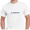 Boeing Синий Логотип Авиация США Самолет Реактивный 747 787 Гик Белая Хлопковая Футболка