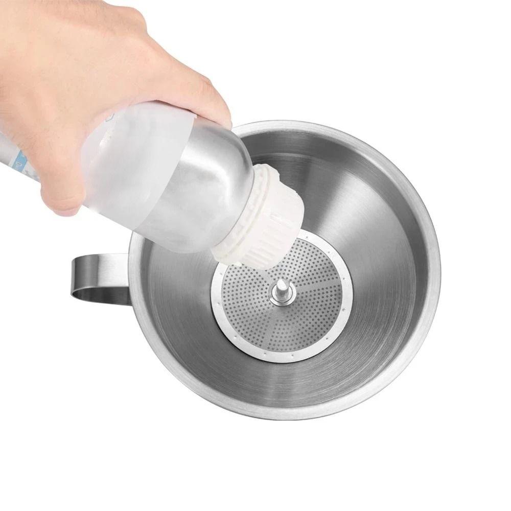 Spice Cooking Oil Filter Filter Funnel Wide Mouth Strainer For Filling Bottles Jars