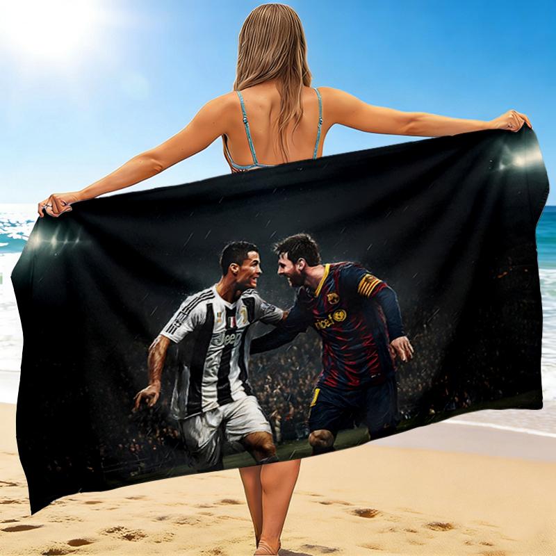 1Pc Football Rivalry Moment Beach Towel Quick Dry Multiuse For Beach Pool Gym Yoga Home Travel Christmas Halloween Xmas Gift S1499