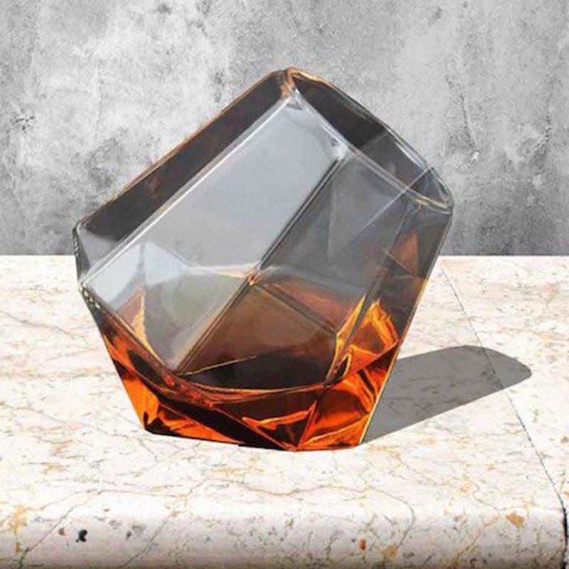 Creative Round Mouth Transparent Glass Whiskey Glass Bar Beer Glass