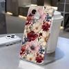 Красочные цветы Для iPhone 16 15 14 11 12 13 Pro Max XS XR 8 7 Plus Прозрачный Чехол-накладка 16E