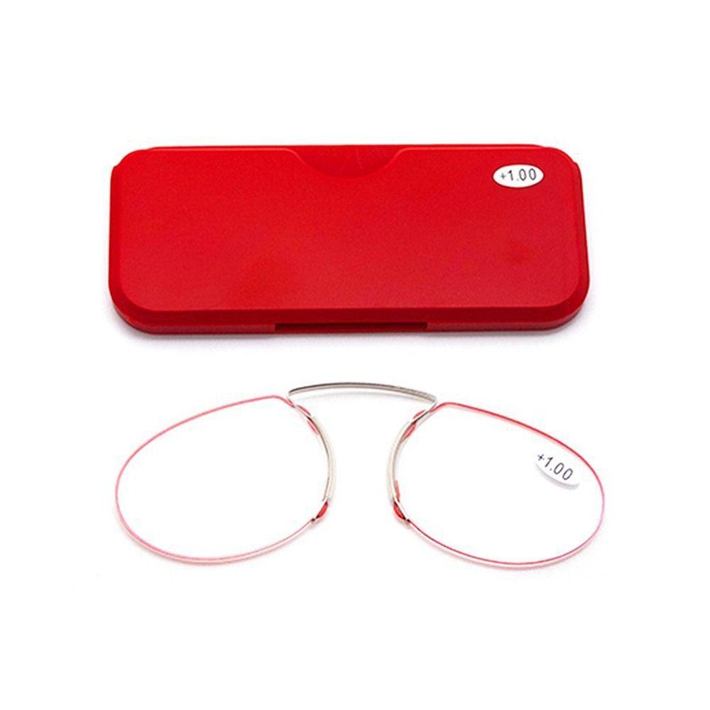 New Legless Nose Clip On Reading Glasses Portable Rimless Lazy Glasses Men Wome Presbyopic Glasses Magnifying Glasses +1.0~+3.0