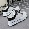Fashion 8cm Round Toe Semi-slippers Women's Outer Wear Summer New Mesh Breathable No Heel Inner Heightened Slip-on White Shoes Sneakers