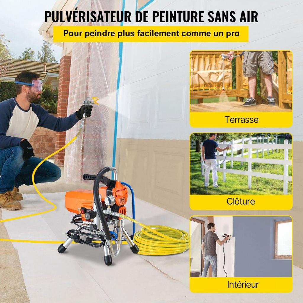 High Pressure Airless Sprayer Paint Spray Gun 2200W Paint Sprayer
