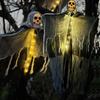 Halloween Hanging Ghost Decoration With LED Light And Adjustable Arms For Indoor Outdoor Spooky Party Decor
