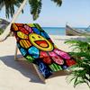 Colorful Smiling Sunflower Design Beach towel quick-drying for travel outdoor sports jogging beach and swimming