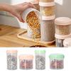 550/1100ML Food Storage Jar Transparent Good Seal Dustproof Moisture-proof Condiment Container with Lid Candy Grains Nuts Rice Beans Storage Box