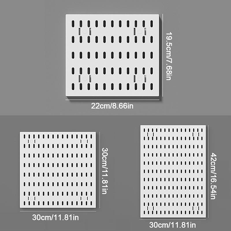 Аксессуары для самодельной перфорированной доски, подвесная полка, крючки для хранения, настенный органайзер, без перфорации, организация поделок для гаража, кухни, комнаты