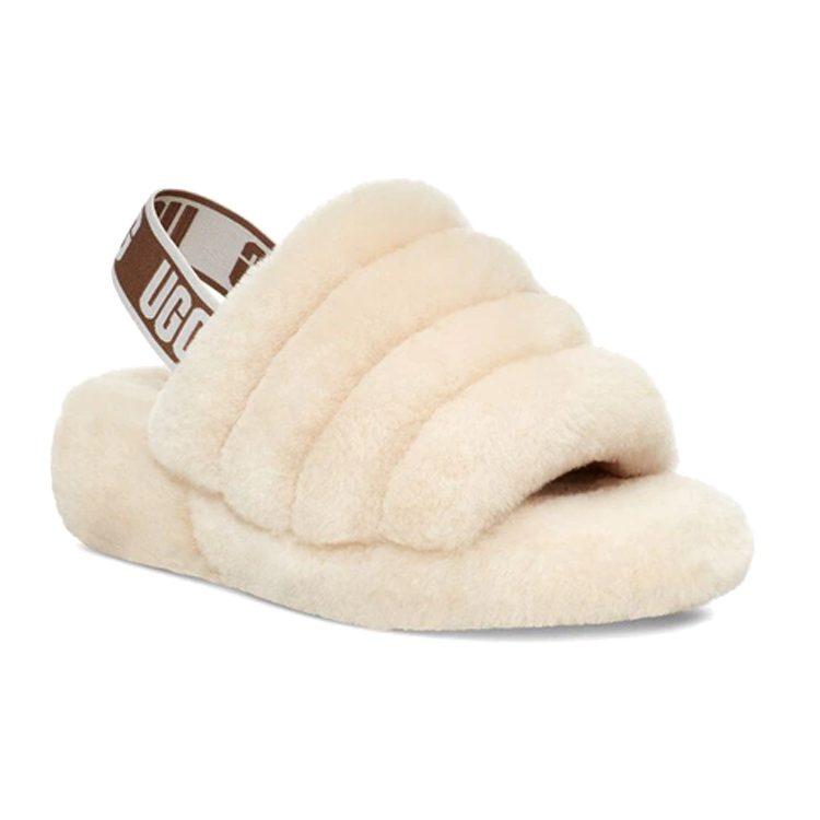 UGG Шлепанцы Fluff Yeah Белые Женские 1095119-NAT