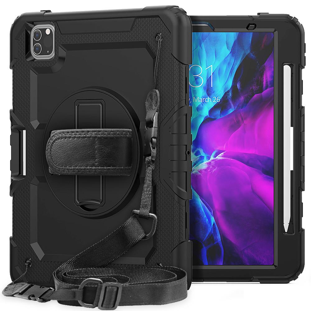 For Ipad Air 11 Shockproof Silicone Case With Adjustable Pc Stand For Heavyduty Protection