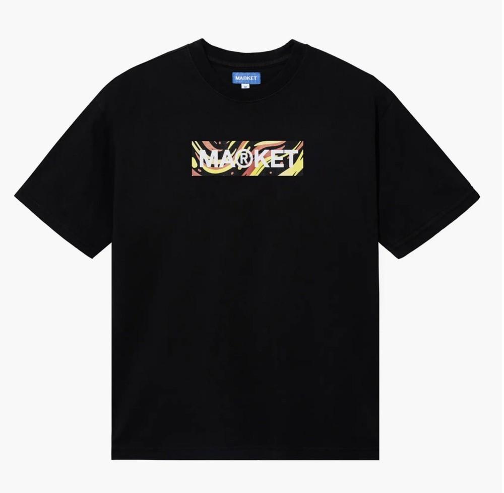 NWT MARKET Bar Logo T Shirt Black Unisex T-Shirt