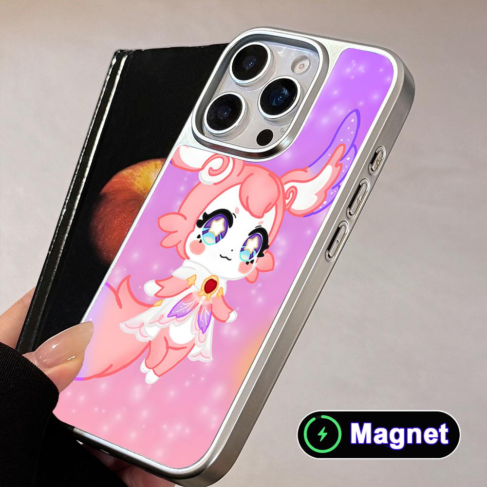 HSR Mem Покрытие Серебром Чехол для Телефона Magsafe для iPhone 17 16 15 14 13 12 11 Air Pro Max Plus Цветной Чехол