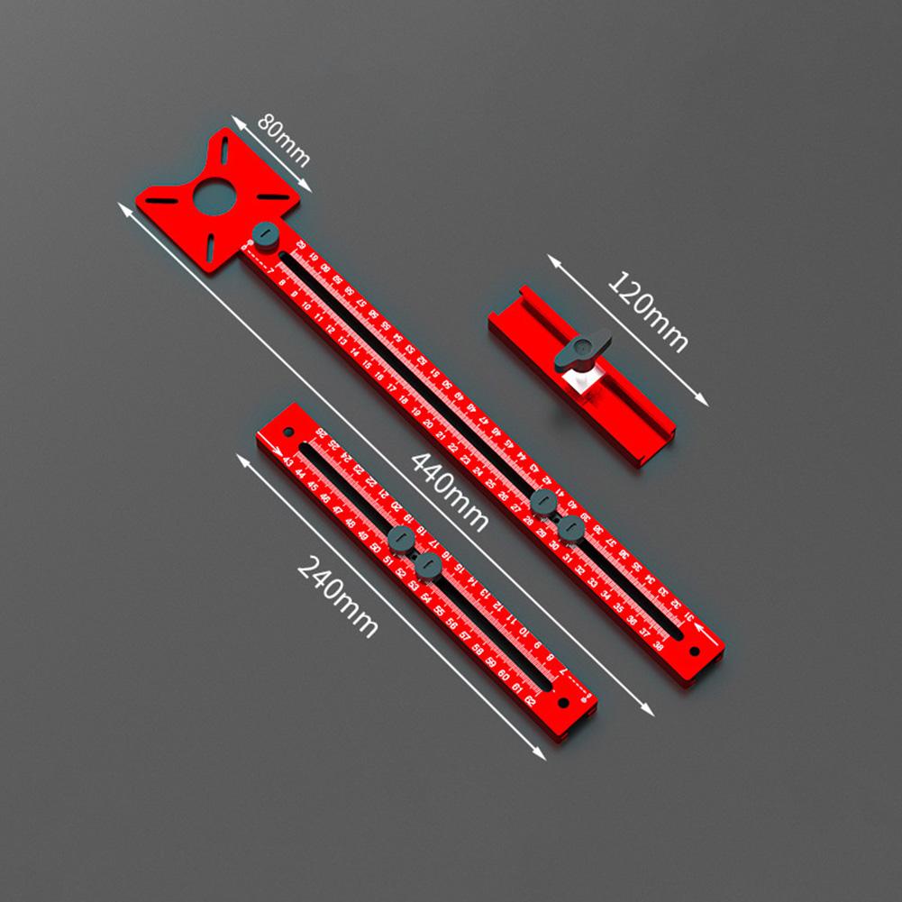 Circular Cutting Tool Milling Groove Bracket Red as Picture Aluminum Alloy Woodworking Tool Plastic Board Compatible