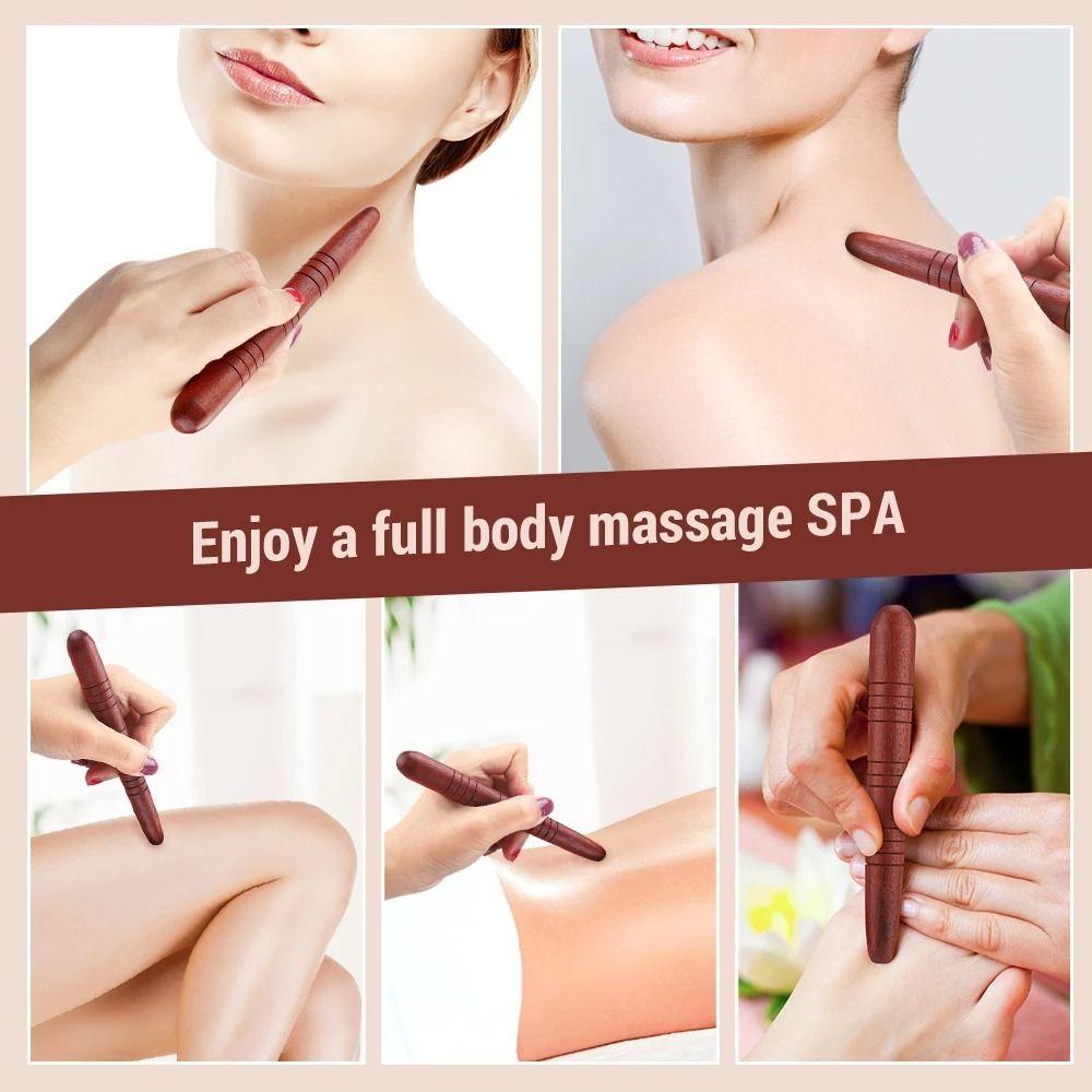 Portable Dial Stick Wooden Massage Stick New Acupoint Stick