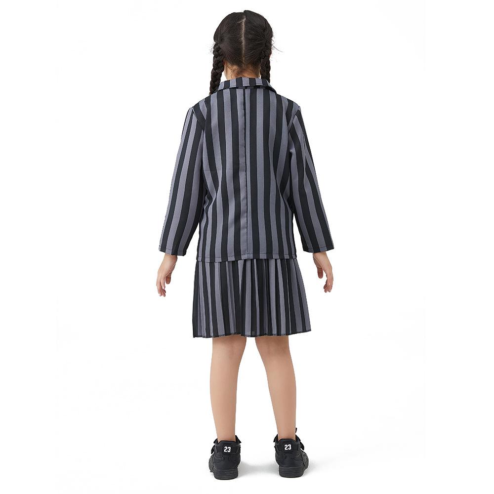 In-Stock: Wednesday Addams Black Dress Halloween Cosplay Costume