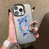 Милый Животный Дельфин Цветок Лазерный Чехол для Телефона IPhone 17 16 Pro Max 14 15 Pro Max Plus 13 Mini 12 11 Pro Max Мультяшные Ракушки