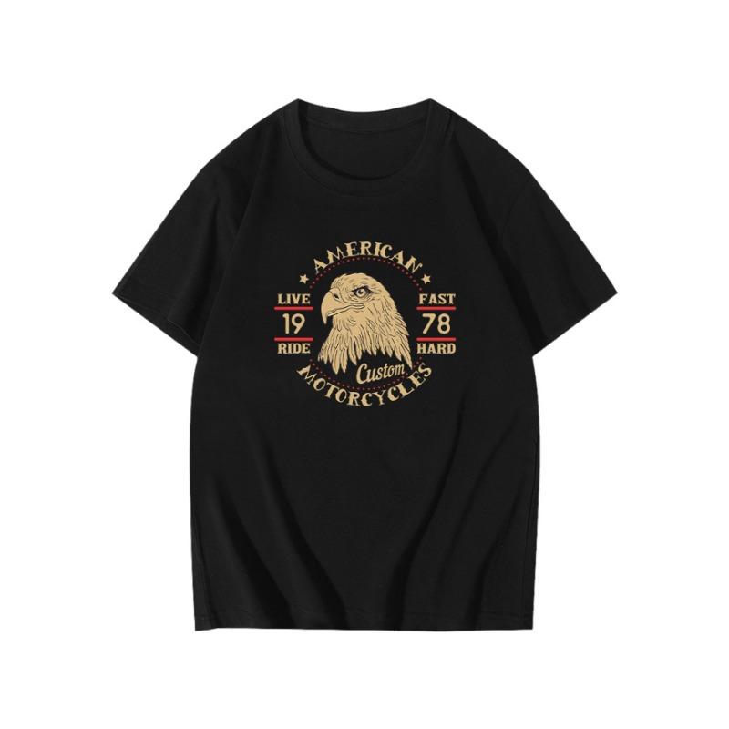 Летняя Свободная рубашка свободного покроя из чистого хлопка с принтом, с круглым вырезом и короткими рукавами, футболки мужские