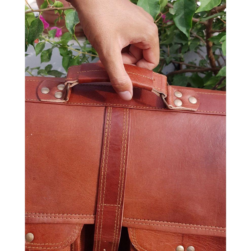 16-дюймовая кожаная сумка-мессенджер, чехол для ноутбука, офисный портфель, подарок для мужчин, потертая сумка через плечо для компьютера