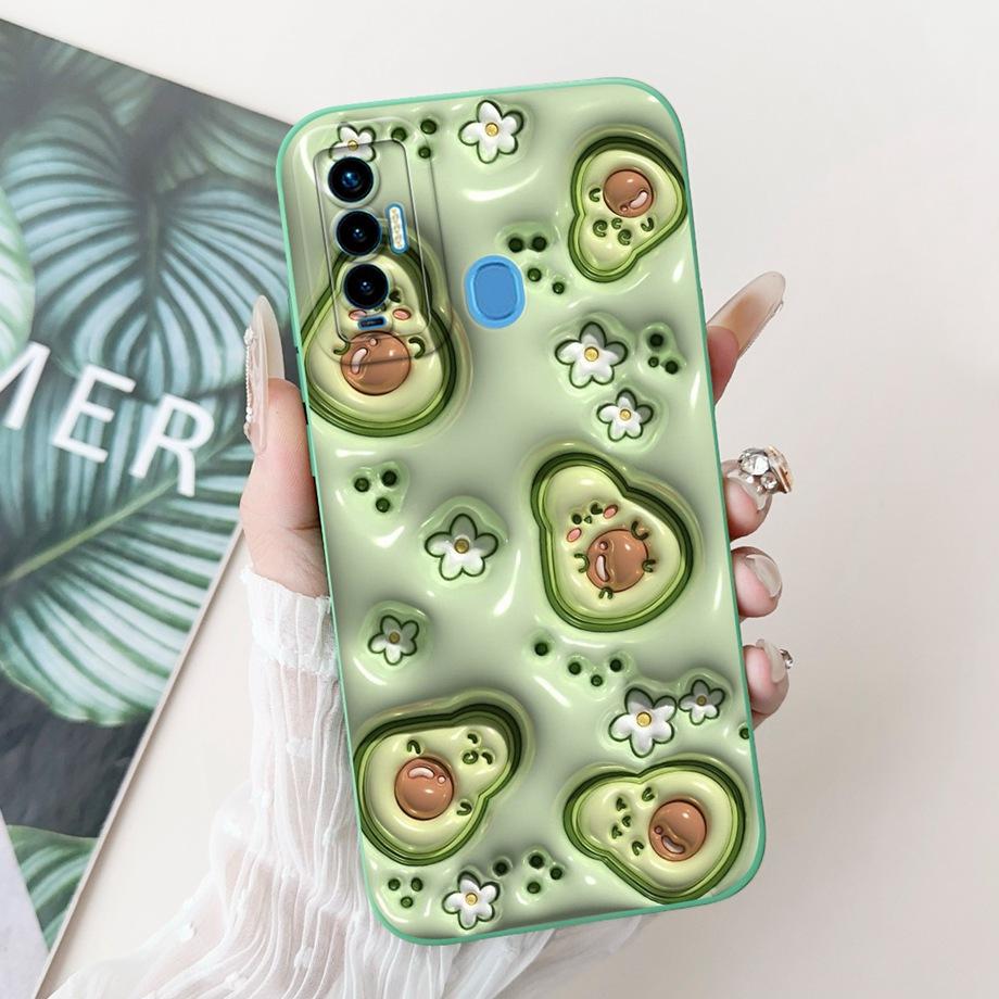 Funda For Tecno Camon 18 18i 18P 18 Primer CH7 CH6 Case Capa Soft Matte Silicone Bumper Cartoon Animal Painting Back Cover
