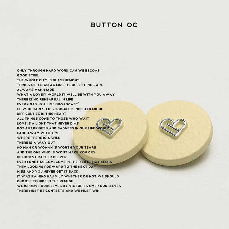 5Pcs Xiaoxiang Celebrity Style Metal Buttons Love Clothing Accessories Decorative Buttons Suit Tweed Jacket Buttons