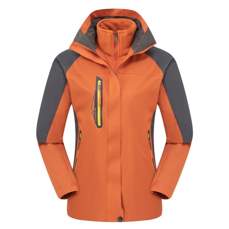 Женское зимнее пальто 3 в 1, горнолыжная куртка, водонепроницаемая ветрозащитная зимняя куртка с флисовой подкладкой, парка