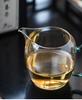 Японская утолщенная прозрачная чашка Гун Дао: Стеклянный кувшин для подачи с боковой ручкой для чая кунг-фу