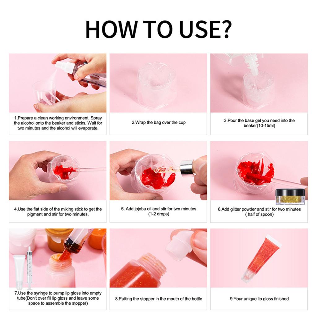 100 мл DIY набор для создания блеска для губ забавные подарочные наборы для макияжа для женщин и девочек для создания увлажняющего и блеска для губ домашний набор для блеска для губ