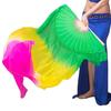 Танцевальный веер с градиентным цветом, ручной работы, вуали для танца живота, уникальный веер ручной окраски, реквизит для сценического шоу для взрослых и детей