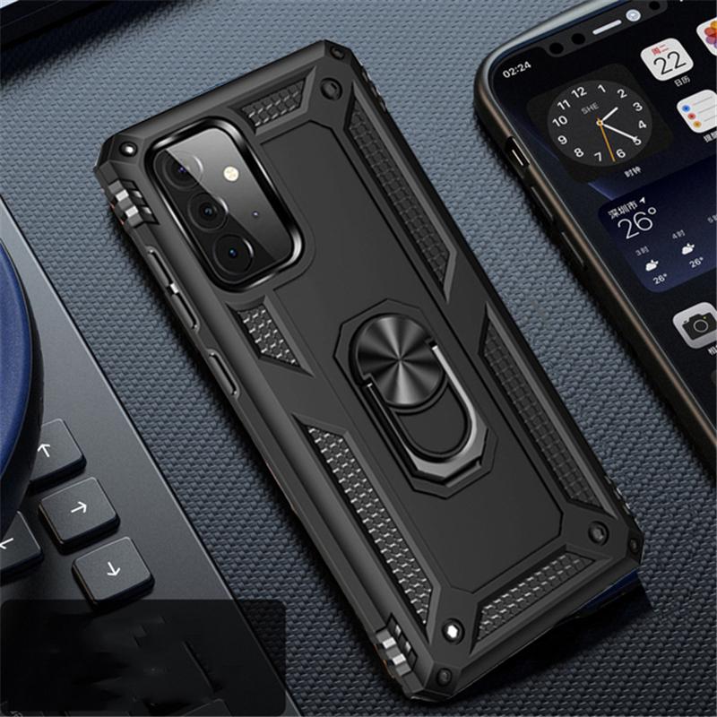 Роскошный противоударный защитный чехол с кольцом для Samsung Galaxy A53 A33 A23 A22 A12 S22 Ultra S21 Plus Redmi Note 11 10A 10C iPhone 13 12 11 Pro Max Чехол-подставка