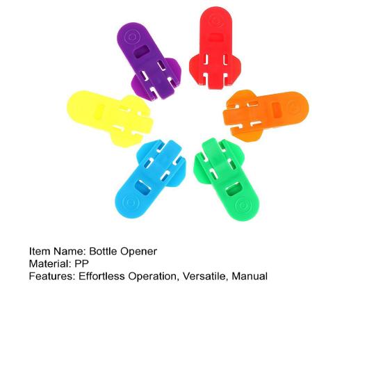 6Pcs Colorful Can Opener Manual Beer Bottle Opener Rust-Proof Reusable Quick Can Opening Tools for Soda Drink Beverage