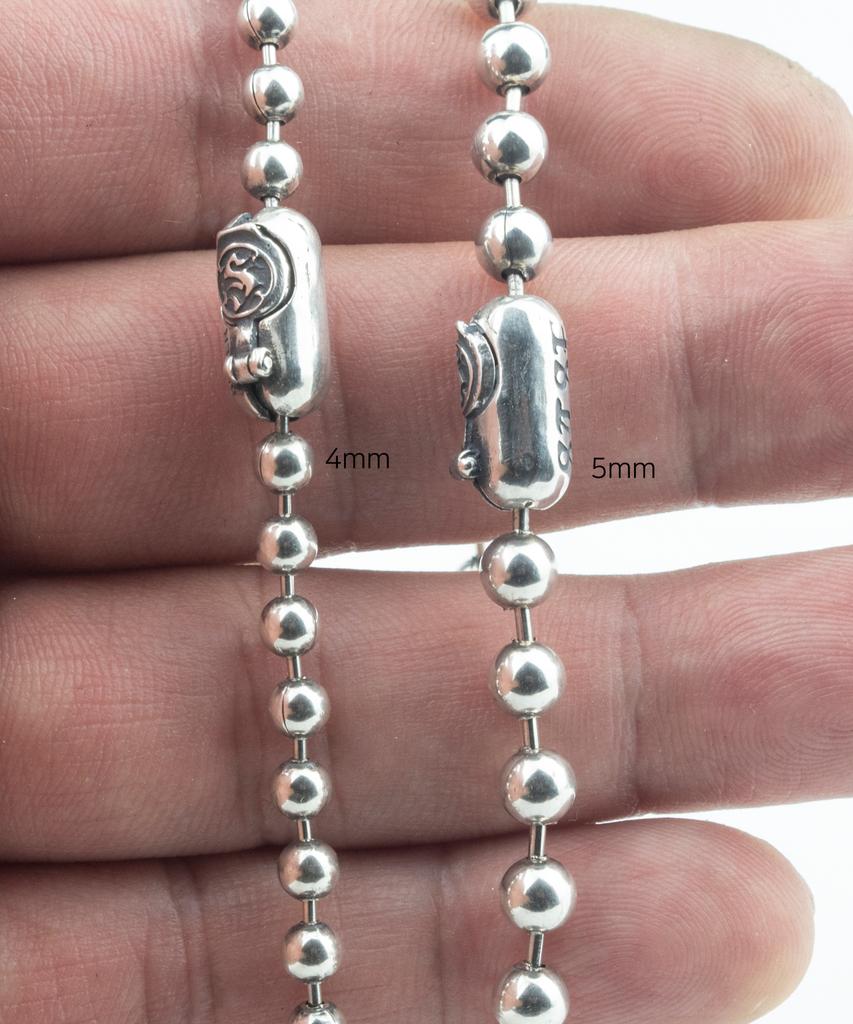 Sheen666 Ball Chain Silver Bracelet 4Mm