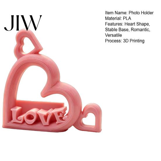 Подарок для пары на годовщину, Фоторамка-сердце с тиснеными буквами LOVE, 3D-печатный вертикальный слот, Свадебный знак на стол, Декор для стола, Фото