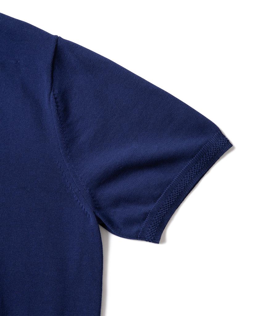 AMFEAST Essential Polo Half Knit Navy