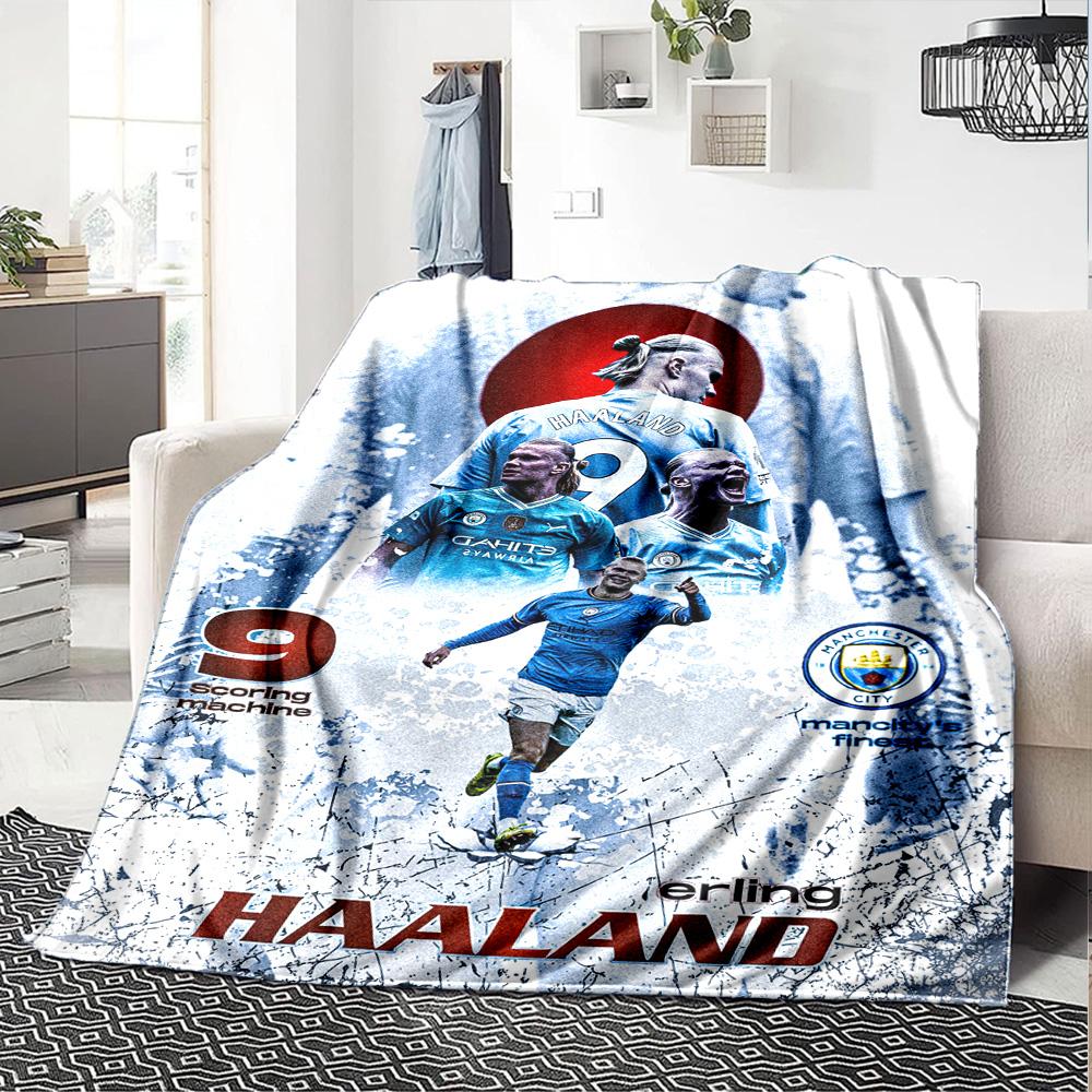 Haaland Blanket Comfortable Perfect for Bed Sofa Couch for All Seasons Modern Style Unique Gift for Family and Friends Camping