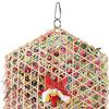 Hexagonal Bird Foraging Shredding Toy Safe Chewable Boredom Relief Pendant Toy for Parakeets Cockatiels Conures