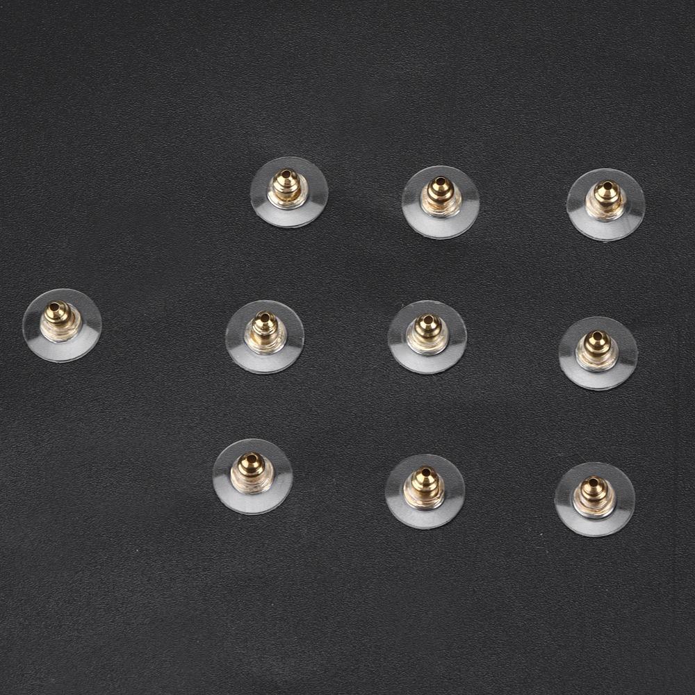 200pcs Soft Earring Stoppers Transparent Earring Backs Rubber Earring Backs Studs Hoops