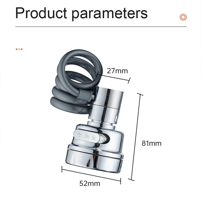 Universal Faucet Extender Aerator 3 Modes Splash-Proof Sprayer Pull Out Faucet Nozzle Sink Cleaning Extension Flusher