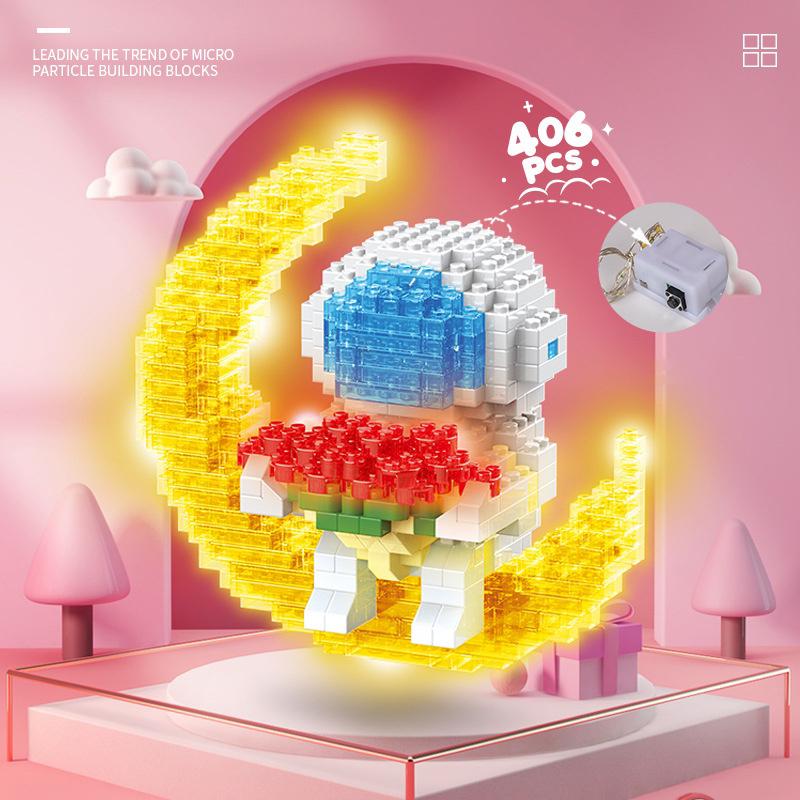 LELE Luminous Astronaut Building Blocks Valentine's Day Gift Bricks Toys for Kids