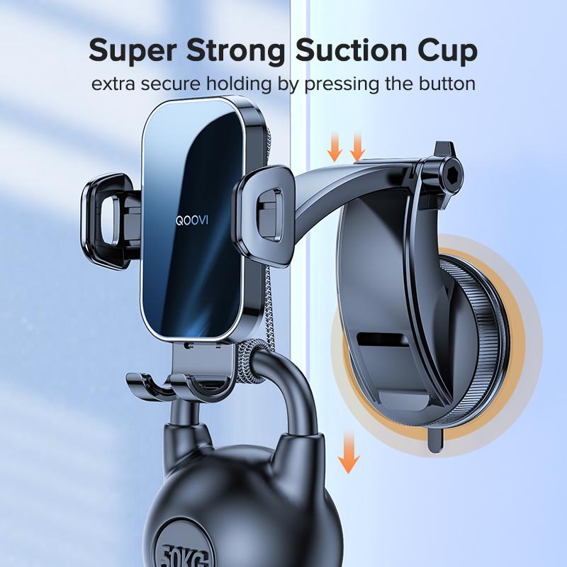 QOOVI Автомобильный держатель для телефона, подставка для крепления на приборной панели, универсальный держатель для мобильного телефона, поддержка GPS для iPhone 14 13 Pro, Samsung, Xiaomi, Huawei