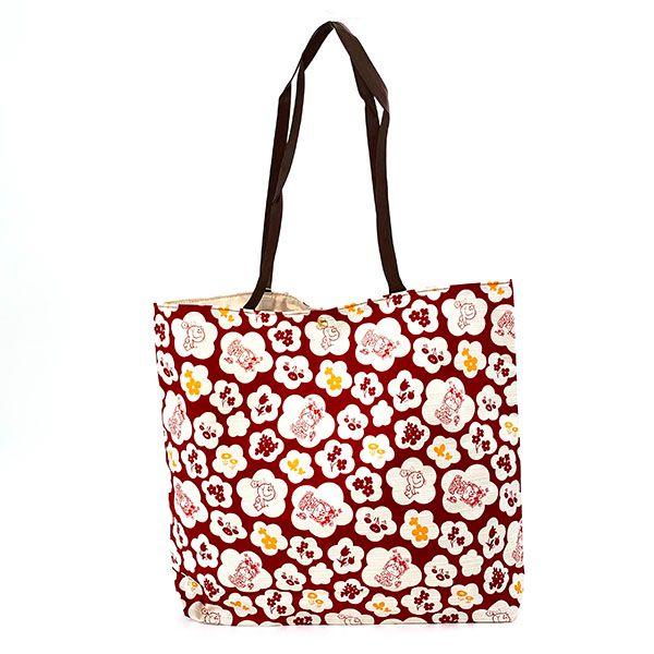 Mizumori Ado Japanese Pattern Series Hand Tote Bag Red Tote Bag Outing Ado-chan