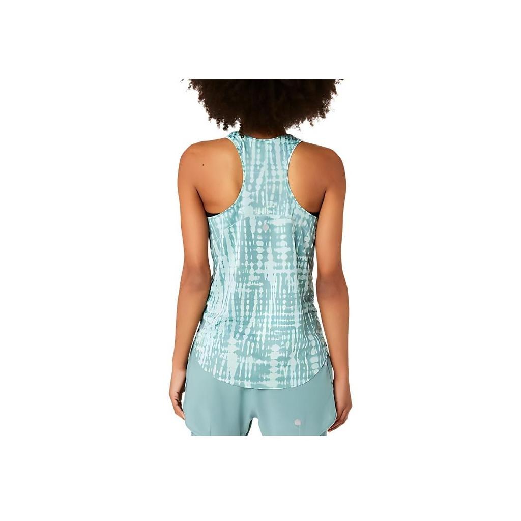 Asics Road All Over Print Tank Women Tops Green 2012D071-300