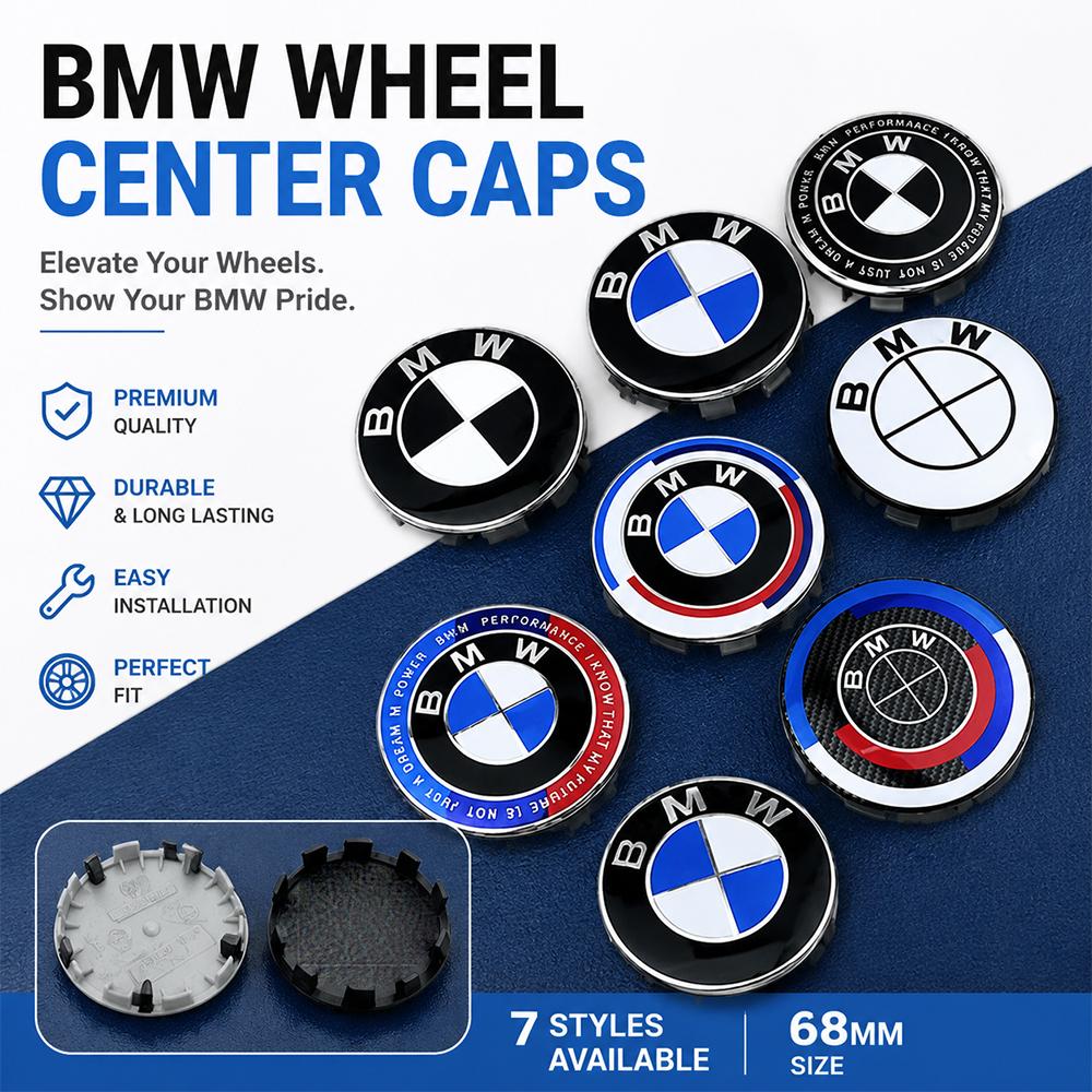 40pc 68mm 56mm Car Wheel Center Hub Cap Emblem For BMW X1 X2 X3 X4 X5 X6 F30 F34 E90 G20 F20 F21 F22 F07 F10 F11 Accessories CUO1